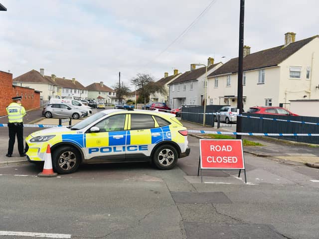 Gosport police incident - Police officers close Nobes Avenue in Gosport due to emergency incident.
