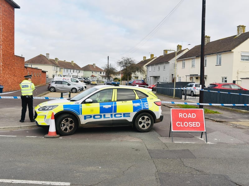 Gosport police incident - Police officers close Nobes Avenue in Gosport due to emergency incident.