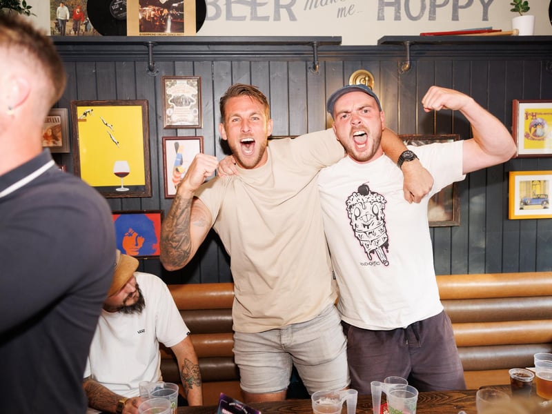 Fans watching England - Switzerland match at the Lord John Russell. Picture: Marcin Jedrysiak