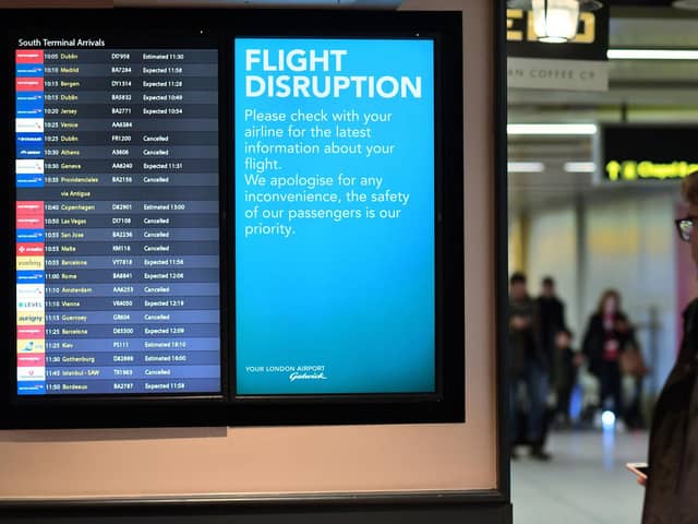 All outbound flights in the UK are being affected by a ‘technical issue’ with air traffic control, London Gatwick has said. Picture by BEN STANSALL/AFP via Getty Images