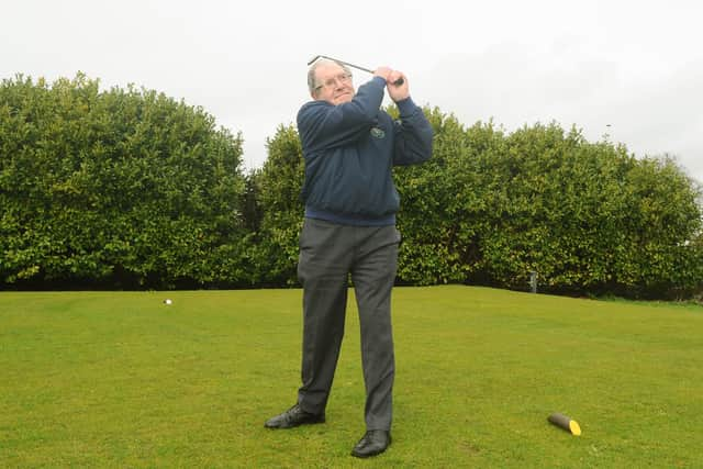 Southsea Golf Club member Ron Trevaskis (91) from Portsmouth, is looking forward to getting back to playing golf as lockdown restrictions are eased.

Picture: Sarah Standing (260321-5735)