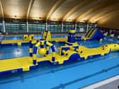 The inflatable aqua park at the Mountbatten Centre in Portsmouth. 
Picture: BH Live