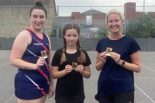 Players of the Festival (from left): Freya Wiseman, Megan Furse and Hayley Samson