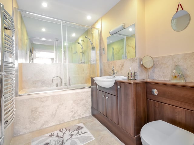 One of the bathrooms