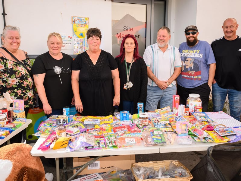 Pictured is: Brenda Towe (1st Left and Sallyann Payer (3rd left) with the team who helped put on the event.
Picture: Keith Woodland (300921-4)