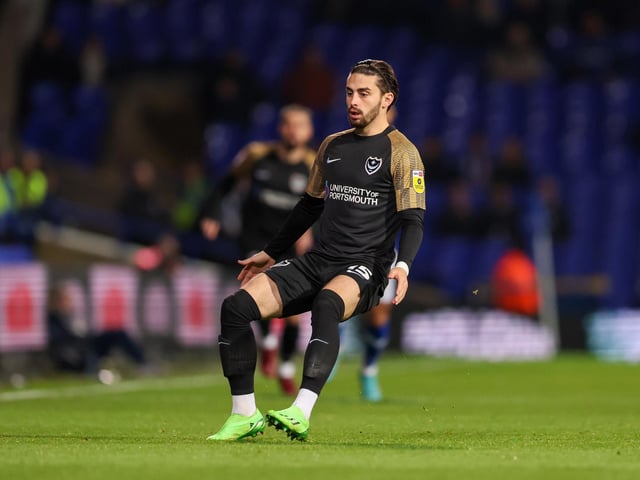 Pompey winger Owen Dale in action at Portman Road