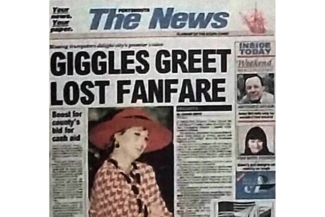 A dummy edition of The News from 1993. It was handed to panels of readers to test their reaction to the tabloid format.