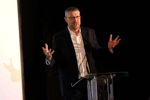 The News Innovation Awards 2021 in association with BAE Systems, taking place at the Village Hotel in Lakeside, Portsmouth, Hampshire.

Pictured is editor Mark Waldron.

Picture: Sam Stephenson
4th November 2021