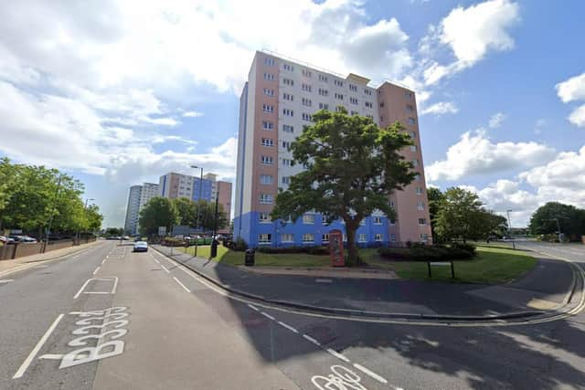 The drugs raid was carried out at Blake Court in South Street, Gosport. Picture: Google Street View.