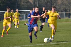 US Portsmouth's Cameron Quirke was on target in the 5-3 home Wessex League loss to Bemerton. Picture: Charlotte Jeffes.