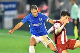 Lee Brown's three-and-a-half year stay at Pompey has come to end following his move to AFC Wimbledon.   Picture: Graham Hunt/ProSportsImages