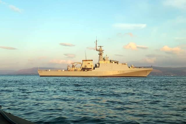 HMS Tamar, the navy's newest offshore patrol ship, pictured out at sea for the first time on her way to Portsmouth. Photo: Royal Navy