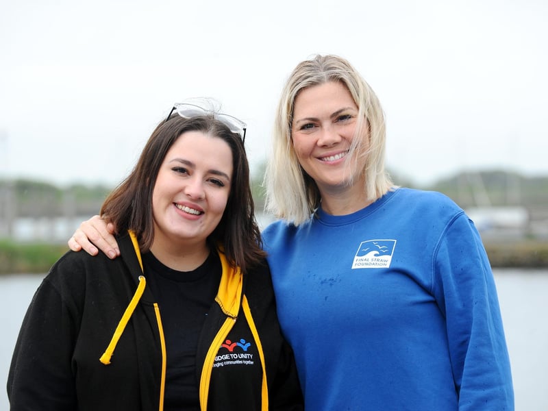 Liberty Rose, operations co-ordinator from Bridge to Unity and Bianca Carr, founder of Final Straw Foundation (080523-4619)
