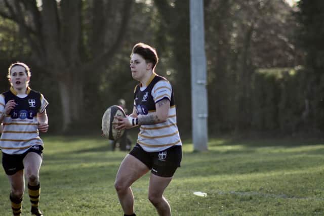 Captain Georgie Outhwaite got Portsmouth Valkyries' first try in the win at Guildford Gazelles Picture: Hannah Smith