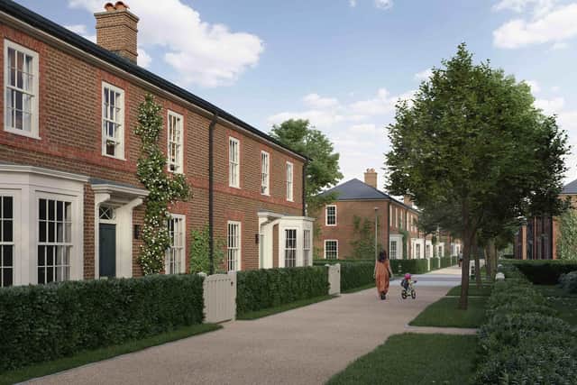 An artist's impression of how the new homes at Pye Dashwood will look