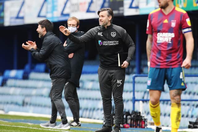 Gaffer for a Day, Dave Adams, was impressed by the Cowley brothers during their first match in charge of Pompey. Picture: Joe Pepler