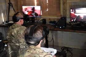 Soldiers using Lockheed Martin equipment during Army Warfighting Experiment 2021 (AWE) held on Salisbury Plain in October