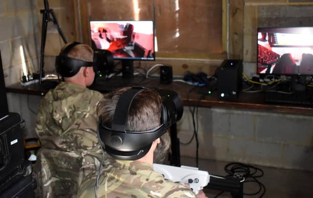 Soldiers using Lockheed Martin equipment during Army Warfighting Experiment 2021 (AWE) held on Salisbury Plain in October
