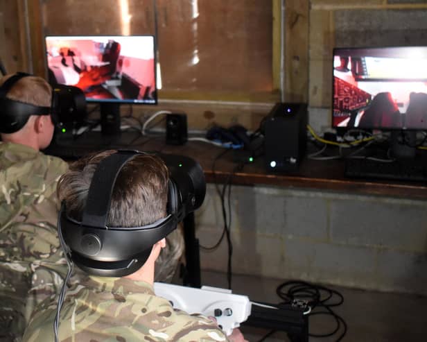 Soldiers using Lockheed Martin equipment during Army Warfighting Experiment 2021 (AWE) held on Salisbury Plain in October