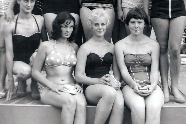 All Southsea girls who entered the Marilyn Monroe competition alongside South Parade Pier in a summer of the late 1950's.