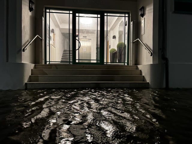 Flooded streets of Old Portsmouth last night as captured by Marcin Jedrysiak.