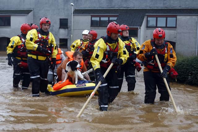The aftermath of Storm Babet in Scotland recently. Picture: Jeff J Mitchell/Getty Images