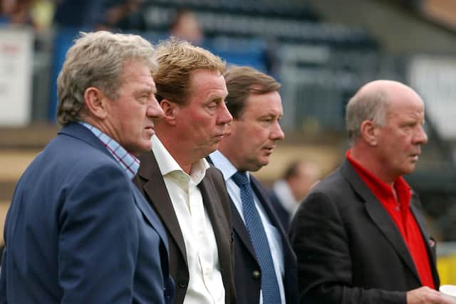 Milan Mandaric, Harry Redknapp, Peter Storrie and Jim Smith - the quartet who oversaw Pompey's 2002-03 Division One title triumph. Picture: Steve Reid