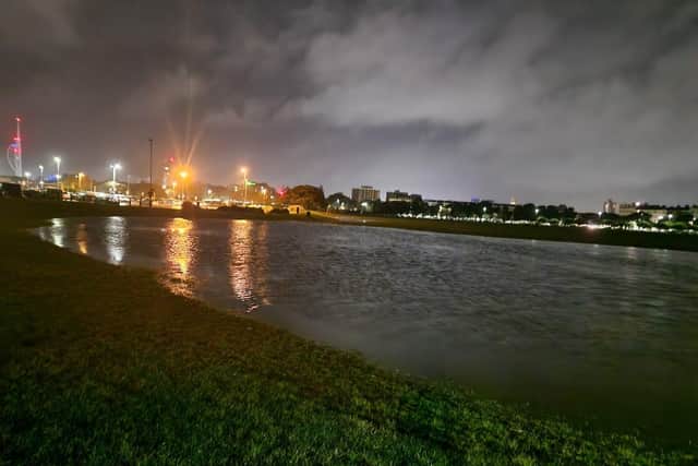 Flooding in Southsea Common last night. Picture: Portsmouth Police.
