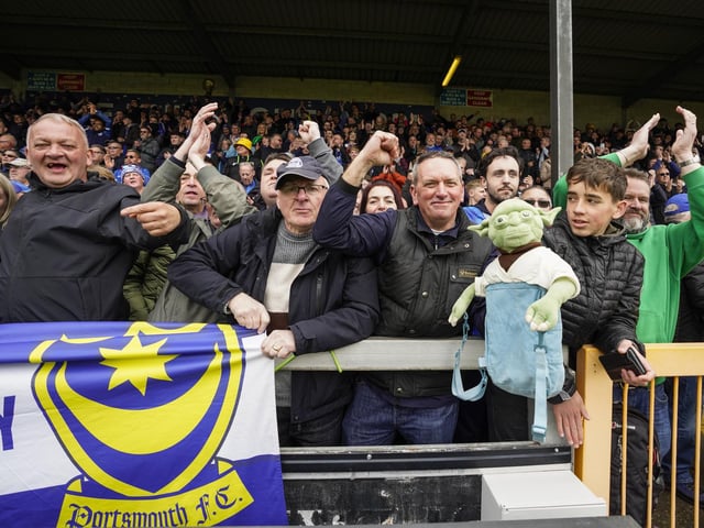 1,095 Pompey fans packed out the away end at the LNER Stadium