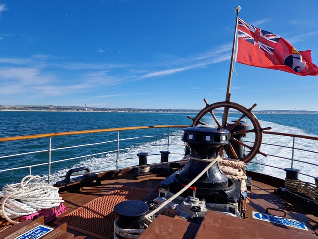 The paddle steamer Waverley sets sail from Shoreham, bound for the Isle of Wight, on September 13, 2024
