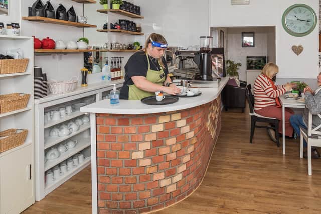 Opening day at the Three Beans & A Tea Leaf coffee shop on Hayling Island. Picture: Mike Cooter (170521)