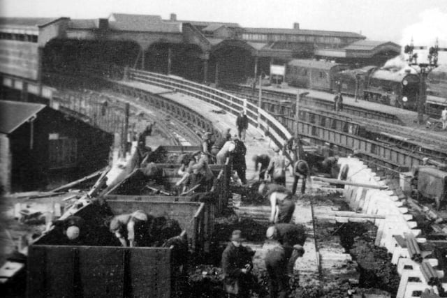 Possibly a view of the line from Portsmouth Harbour station into HMS Vernon, Gunwharf