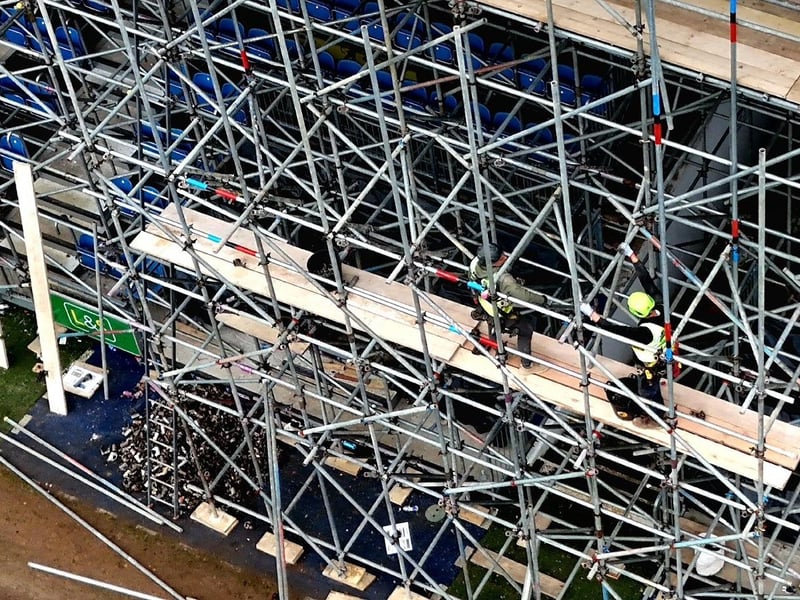 Drone footage has captured some incredible images of the football pitch at Fratton Park as it gets ready for next season. Picture credit: My Portsmouth By Drone