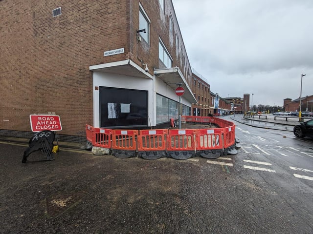 Roadworks behind Cascades Shopphing Centre, pictured on February 29 2024.