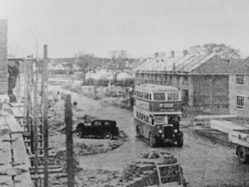 Botley Drive houses under construction in Leigh Park, circa 1953. Pic. Barry Cox collection