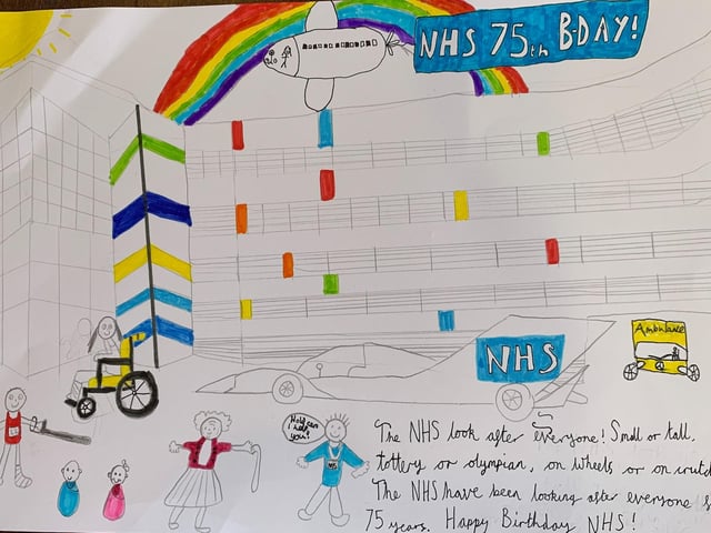 An entry by Lucy, 10, for the children's drawing competition run by Portsmouth Hospitals University NHS Trust