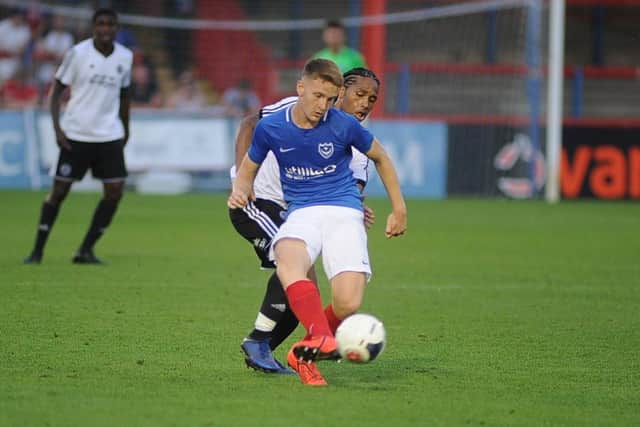 New AFC Portchester signing Ethan Robb in action for Pompey against Aldershot in a friendly last year. Picture: Habibur Rahman