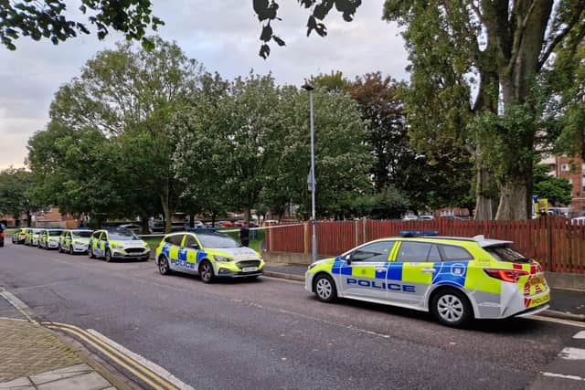 Emergency crews attend Pickwick House in Portsmouth.
Pic: Stu Vaizey