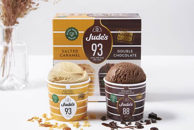 Jude's lower calorie salted caramel and double chocolate