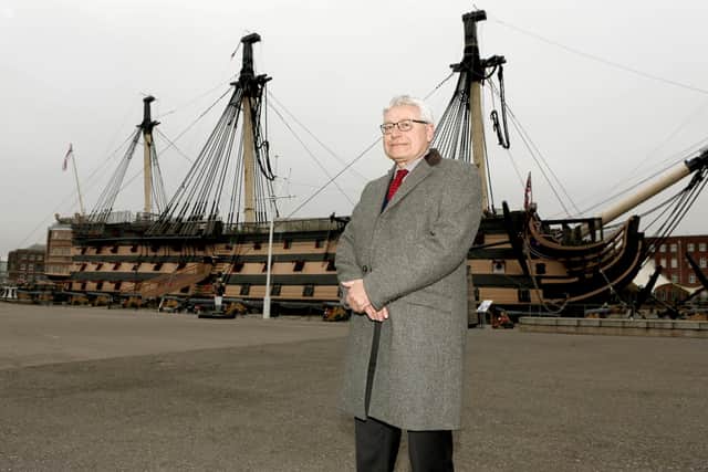 Dominic Tweddle, head of the NMRN, pictured in front of HMS Victory at Portsmouth Historic Dockyard. Photo: Habibur Rahman