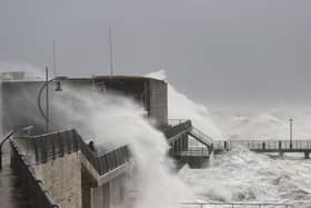 Storm Ciaran is set to bring heavy rain and strong winds to Portsmouth tonight and into tomorrow. Pictured are the waves caused by Storm Eunice in 2022. Photos by Alex Shute