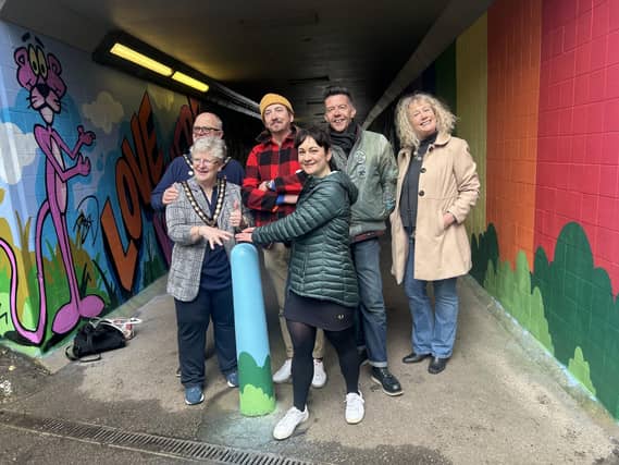 From left: (front) Mayor of Havant cllr Rosy Raines, Mayor Consort Graham Raines, Chris Reeves (Berk), Lucy Lawrence, Mark Jones (Fark) and cllr Lulu Bowerman