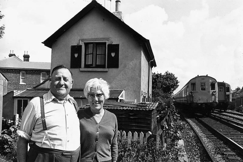 Sid and Doris Emery outside Railway Cottage at Copnor Bridge
Doris and Sid Emery at Railway Cottage, where they lived for nearly 50 years. Railway Cottage was built in 1853 and Doris and Sid lived in the cottage from 1940.