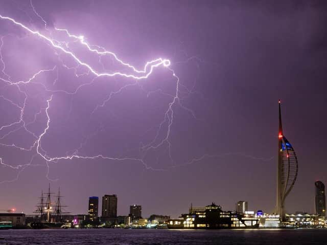 Lightning above Portsmouth. Picture: Ian Gray