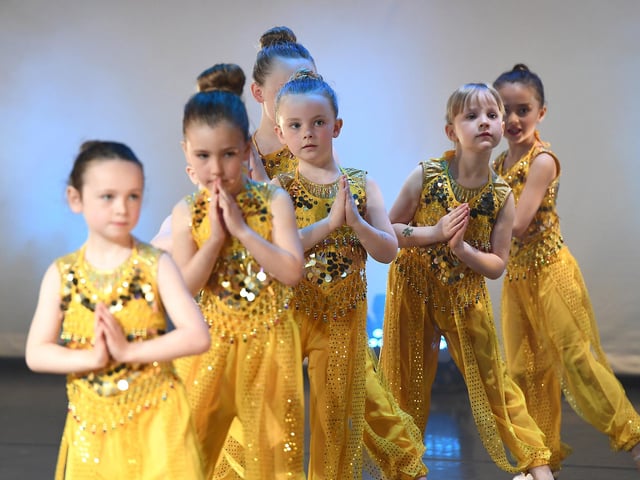 The dancers were dressed up in all sorts of costumes.