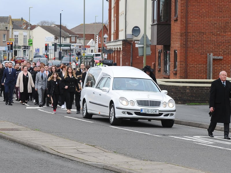 The funeral of Levi Kent took place on Thursday, December 21, 2023 at St John's Church in Forton Road, Gosport.
Picture: Sarah Standing