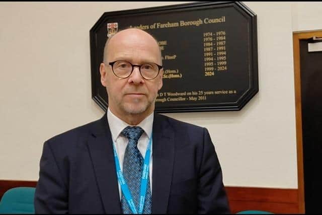 Cllr Simon Martin at a Fareham Borough Council meeting on December 18 image: LDRS