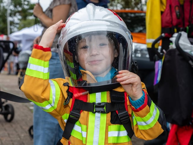 Archie, 2, is kitted out in full RNLI gear at Port Solent 999 Day.  Photos by Alex Shute