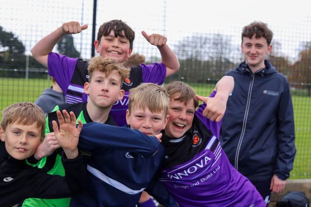 Young footballers at the event