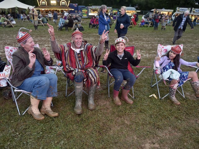 Wickham Festival 2023 started on Thursday, August 3, in Blind Lane, Wickham.

Pictured is: (l-r) Sharon Hollows and John Wyeth from New Milton with grandchildren Kai Henderson (9) and Ava Henderson (7) who are visiting from Chesterfield. 

Picture: Sarah Standing